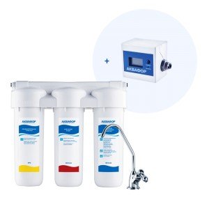 Проточная система Аквафор Трио Норма Умягчающий + Индикатор ресурса